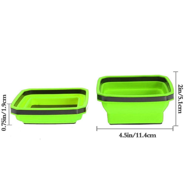 Square Silicone Foldable Magnetic Parts Tray For Small Parts And Tools(Blue) - Storage Bags & Boxes by PMC TechLife | Online Shopping South Africa | PMC TechLife | Buy Now Pay Later Mobicred