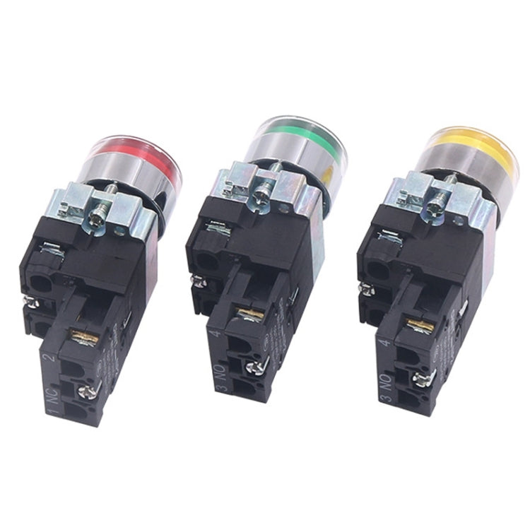 CHINT NP2-BW3362/220V 1 NC Pushbutton Switches With LED Light Silver Alloy Contact Push Button - Car Switches by CHINT | Online Shopping South Africa | PMC Jewellery | Buy Now Pay Later Mobicred