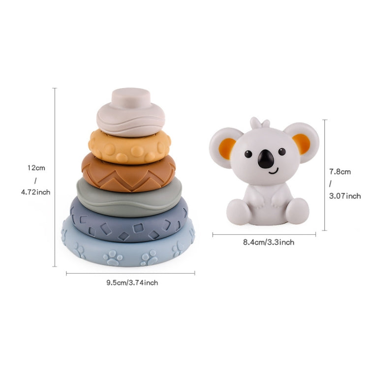 Baby Stacking Nesting Circle Toy Soft Squeeze Building Blocks Sensory Toys, Style: Elephant - Early Education Toys by PMC Jewellery | Online Shopping South Africa | PMC Jewellery