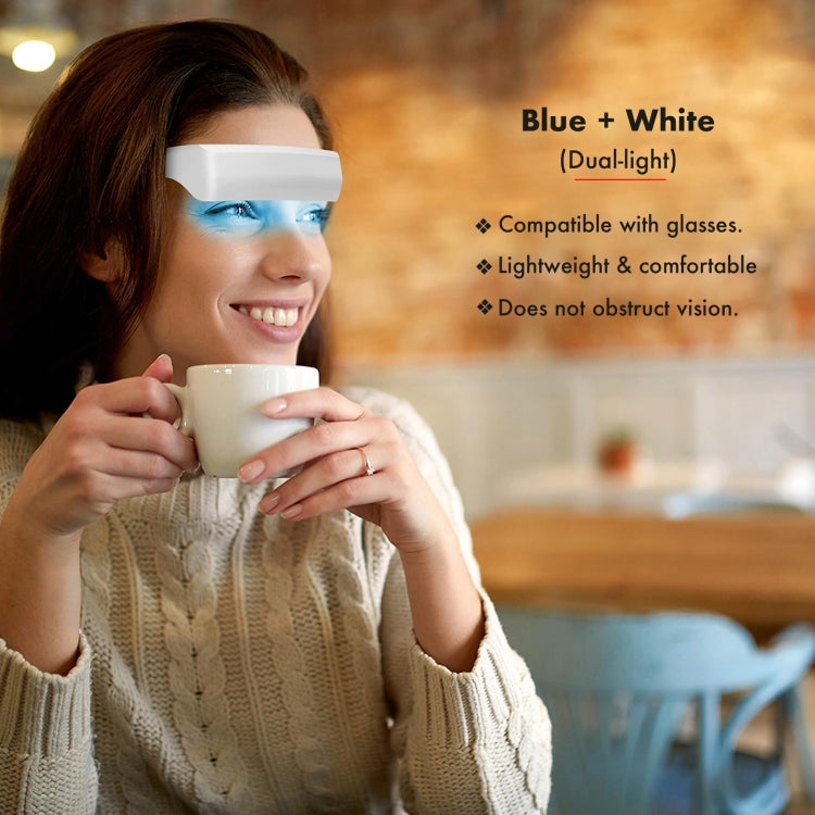 SAD Light Therapy Glasses Wearable UV-Free Blue & White LED Light Therapy Lamp English Version - free shipping - PMC TechLife - Order now!