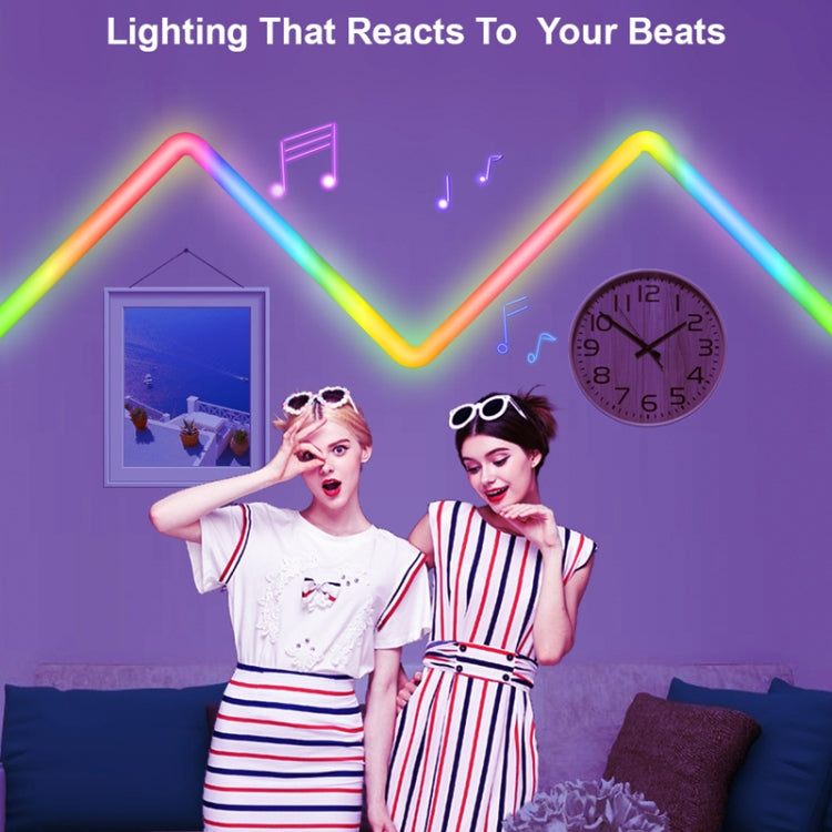 8pcs+4 Corners WiFi  12V RGBIC Splicing Wall Light Intelligent Remote Control Indoor Decorative Ambient Lights(UK Plug) - Novelty Lighting by PMC TechLife | Online Shopping South Africa | PMC TechLife | Buy Now Pay Later Mobicred