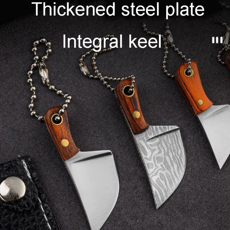 Mini Knife Keychain Portable Removal Express Pendant Accessory With Holster, Model: Colorful Wood Laser Pattern - Burin &Cutting Knife by PMC TechLife | Online Shopping South Africa | PMC TechLife