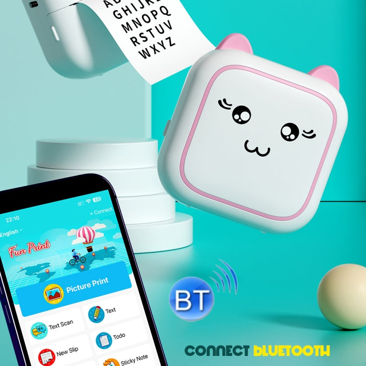 M5 Mini Cartoon Portable Bluetooth Printer Photo Thermal Printer(Blue) - Photo Printers by Huawei | Online Shopping South Africa | PMC TechLife | Buy Now Pay Later Mobicred