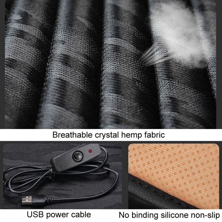 5V Car USB Interface Electric Heating Seat Cushion, Color: Black - Seat Accessories by PMC TechLife | Online Shopping South Africa | PMC TechLife | Buy Now Pay Later Mobicred
