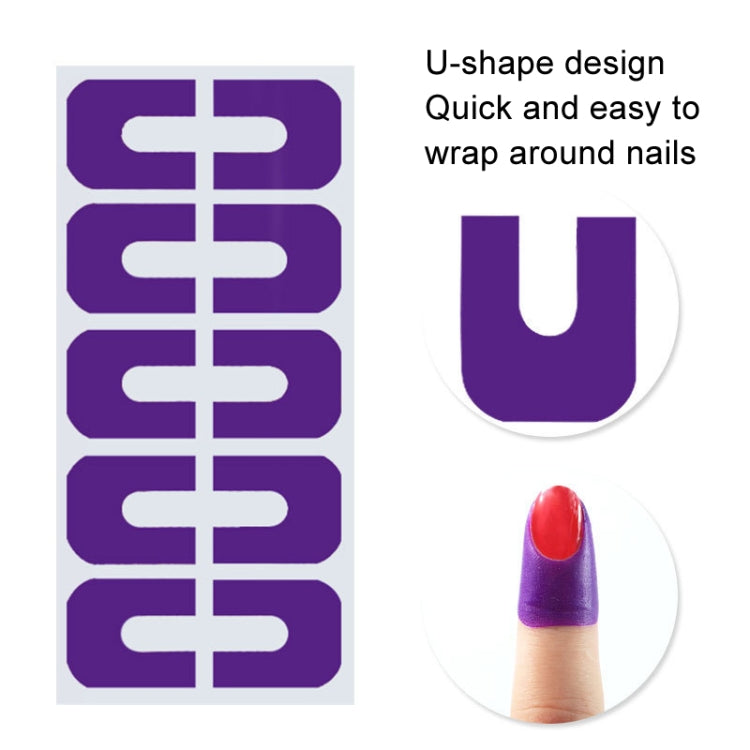 10pcs /Pack Nail Art Nail Polish Anti-Spill U-Shape Stickers(Color Random Delivery) - Nail Stickers by PMC Jewellery | Online Shopping South Africa | PMC Jewellery | Buy Now Pay Later Mobicred