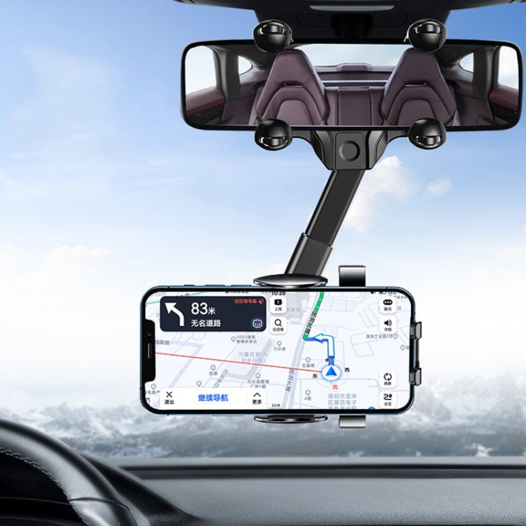 Car Rearview Mirror Mobile Phone Holder Multifunctional AR Navigation Support Bracket(Extending Rod) - Car Holders by PMC TechLife | Online Shopping South Africa | PMC TechLife | Buy Now Pay Later Mobicred