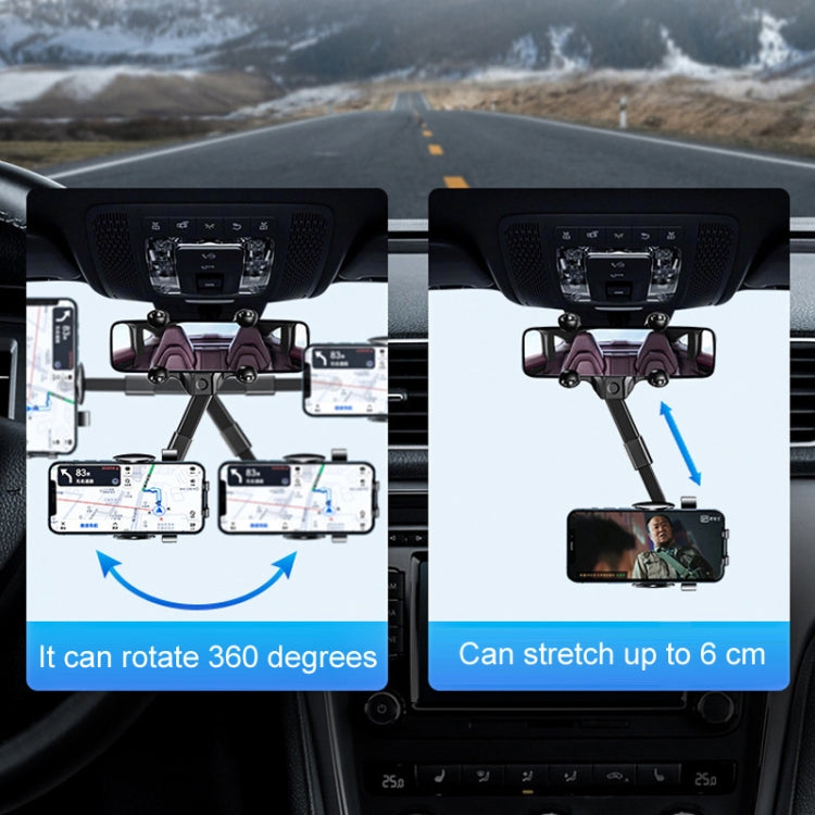 Car Rearview Mirror Mobile Phone Holder Multifunctional AR Navigation Support Bracket(Extending Rod) - Car Holders by PMC TechLife | Online Shopping South Africa | PMC TechLife | Buy Now Pay Later Mobicred