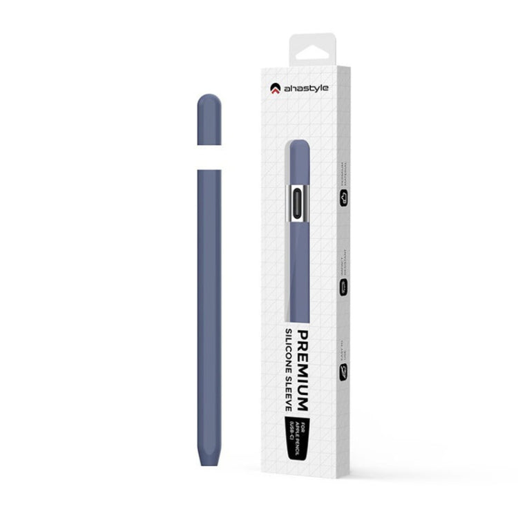 For Apple Pencil (USB-C) AhaStyle PT65-3 Silicone Same Color Protective Case(White) - Pencil Accessories by AhaStyle | Online Shopping South Africa | PMC Jewellery | Buy Now Pay Later Mobicred