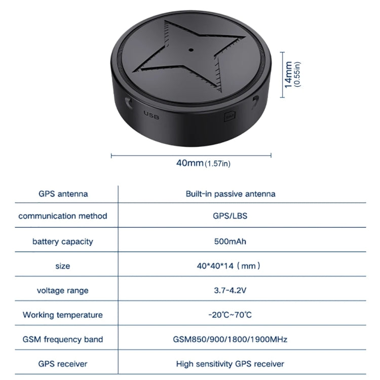 2G Wireless GPS Strong Magnetic Locator For Pets/Elderly/Children - Personal Tracker by PMC TechLife | Online Shopping South Africa | PMC TechLife