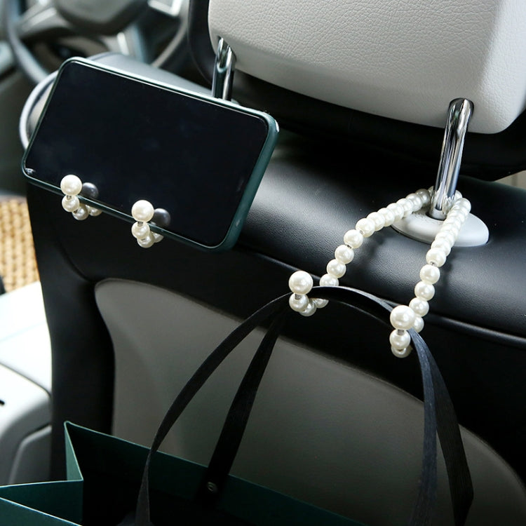 Stainless Steel Pearl Multifunctional Car Seat Back Hook(Mobile Bracket Pearl) - Auto Fastener & Clips by PMC TechLife | Online Shopping South Africa | PMC TechLife | Buy Now Pay Later Mobicred
