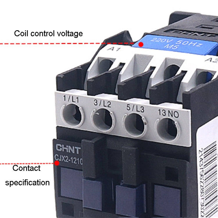 CHNT CJX2-5011 50A 220V Silver Alloy Contacts Multi-Purpose Single-Phase AC Contactor - free shipping - PMC TechLife - Order now!