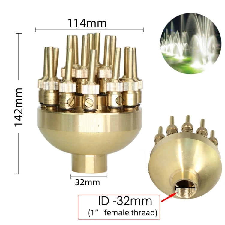 DN25 1 inch Copper Adjustable 3-Layer Flower Nozzle Waterscape Layer Flower Fountain Sprinklers - Watering & Irrigation by PMc TechLife | Online Shopping South Africa | PMc TechLife | Buy Now Pay Later Mobicred