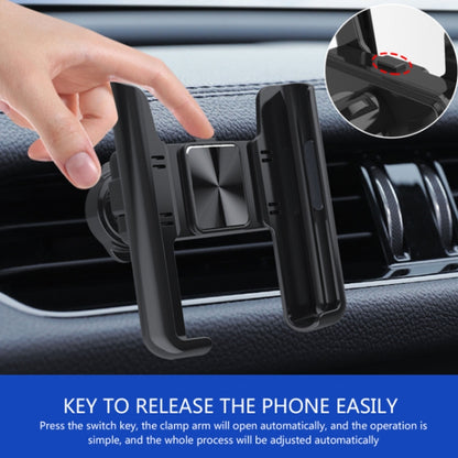 Car Air Outlet Rotatable Snap-on Base Mobile Phone Navigation Bracket(Silver) - Car Holders by PMC Jewellery | Online Shopping South Africa | PMC Jewellery | Buy Now Pay Later Mobicred