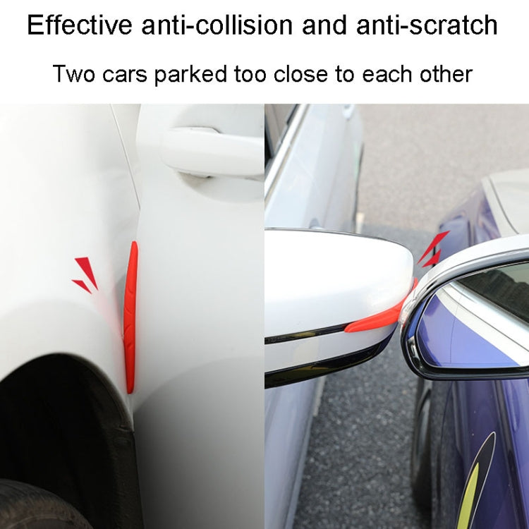 SHANSHI 4pcs /Pack 7753 Car Door Anti-Collision Silicone Strip Bumper Mirror Thickening Decorative Stickers(Red) - Anti Collision Sticker by SHANSHI | Online Shopping South Africa | PMC Jewellery | Buy Now Pay Later Mobicred