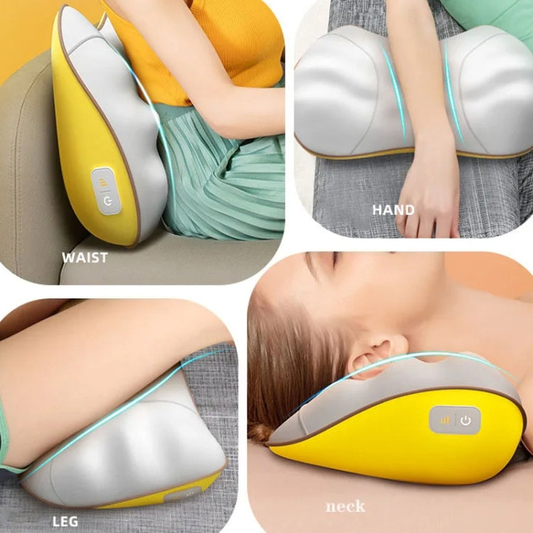 Waist And Back Massager Lumbar Vertebra Car Neck Massage Pillow, Specification: Wired Model Gray - free shipping - PMC TechLife - Order now!