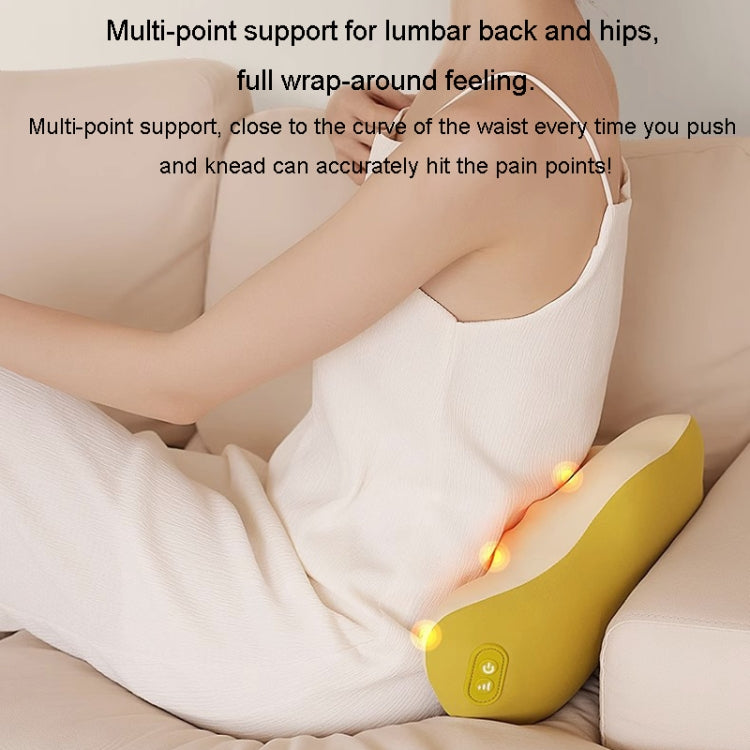 Multi-Function Lumbar Massager Car Cervical Hot Waist Massage Pillow, Specification: Charging Model Yellow - free shipping - PMC TechLife - Order now!