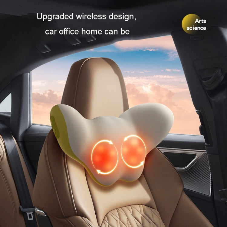 Multi-Function Lumbar Massager Car Cervical Hot Waist Massage Pillow, Specification: Charging Model Yellow - free shipping - PMC TechLife - Order now!