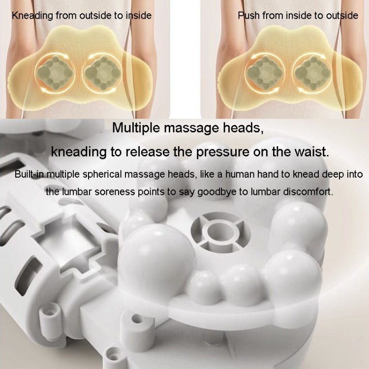 Multi-Function Lumbar Massager Car Cervical Hot Waist Massage Pillow, Specification: Charging Model Yellow - free shipping - PMC TechLife - Order now!