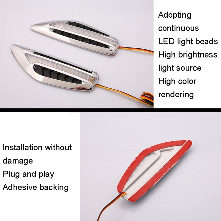 2pcs Car Fender Blade Dynamic Side Marker Lights 12V LED High Bright Daytime Running Lights(Red) - Running Lights by PMC TechLife | Online Shopping South Africa | PMC TechLife | Buy Now Pay Later Mobicred