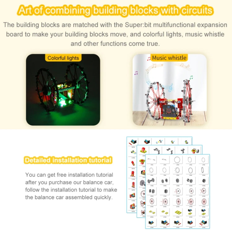 Yahboom Micro: Bit Self-Balancing Block Building Programmable APP Control Robot Kit, Spec: Tumblebit Superbit - Components Kits by Yahboom | Online Shopping South Africa | PMC Jewellery | Buy Now Pay Later Mobicred