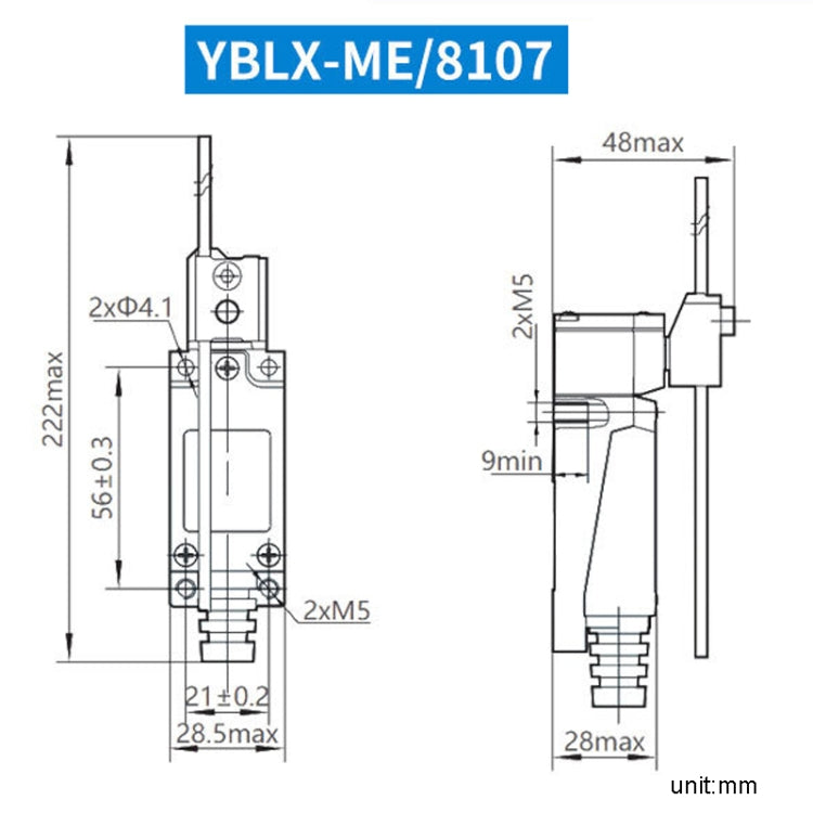 CHNT YBLX-ME8107 Limiter Travel Switches Micro Self-Resetting Stroke Switch - Switch by CHNT | Online Shopping South Africa | PMC TechLife | Buy Now Pay Later Mobicred