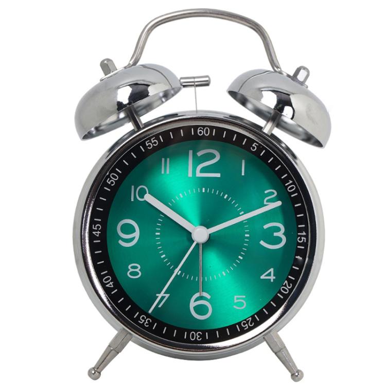 4.5 Inch Electroplated Metal Ring Bell Alarm Clock Quartz Clock With Night Light ?, Style: Green - Novelty Clock by PMc TechLife | Online Shopping South Africa | PMc TechLife | Buy Now Pay Later Mobicred