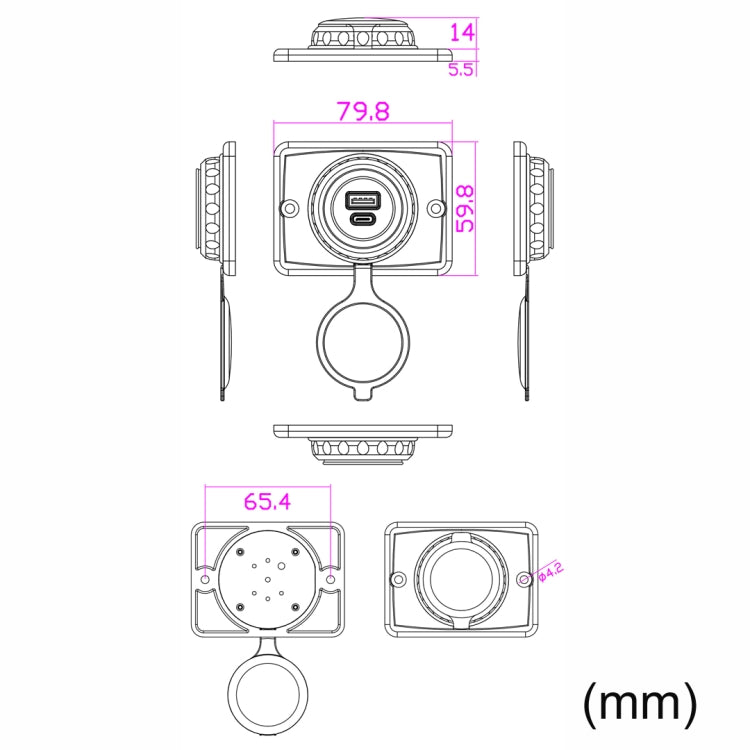 Car Ship Modified Waterproof USB Socket Charger, Model: UCC-350 AC3.1A Total 3.1A 15.5W - DIY Modified Charger by PMC Jewellery | Online Shopping South Africa | PMC Jewellery