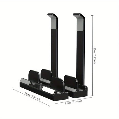 Dual-Purpose Laptop Vertical Stand Storage Rack Desktop Heightening Cooling Base(White) - Laptop Stand by PMC Jewellery | Online Shopping South Africa | PMC Jewellery | Buy Now Pay Later Mobicred