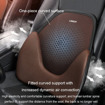 LINXICP 3 In 1 Car Seat Lumbar Cushion Summer Special Memory Foam Breathable Car Back Pad(Gray) - Seat Accessories by LINXICP | Online Shopping South Africa | PMC Jewellery | Buy Now Pay Later Mobicred