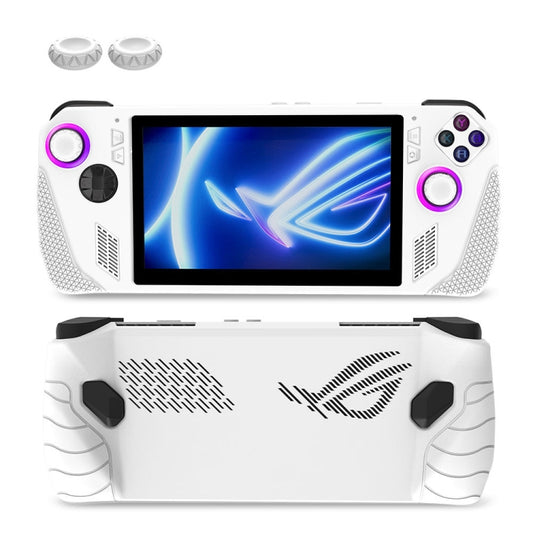 For ASUS ROG Ally Game Console Silicone Protective Cover + Button Cap Set Pocket Gaming Accessories(White) - Accessories by PMC Jewellery | Online Shopping South Africa | PMC Jewellery