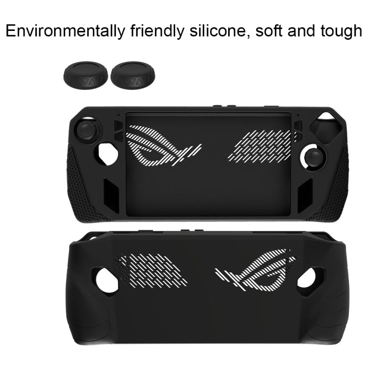 For ASUS ROG Ally Game Console Silicone Protective Cover + Button Cap Set Pocket Gaming Accessories(White) - Cases by PMC TechLife | Online Shopping South Africa | PMC TechLife | Buy Now Pay Later Mobicred