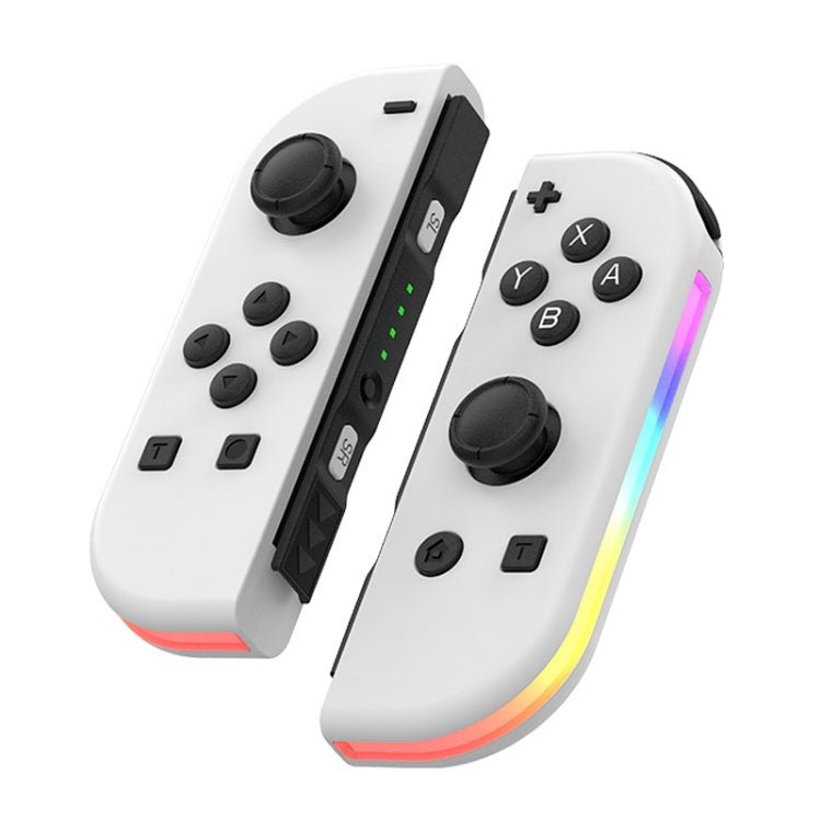 JOY-02 Gaming Left And Right Handle With RGB Lights Body Feel Bluetooth Gamepad For Switch / Switch OLED / Switch Pro / Switch Lite / Switch Joycon(White) - free shipping - PMC Jewellery - Order now!