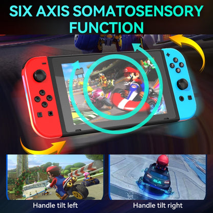 JOY-02 Gaming Left And Right Handle With RGB Lights Body Feel Bluetooth Gamepad For Switch / Switch OLED / Switch Pro / Switch Lite / Switch Joycon(Blue Red) - Gamepads by PMC Jewellery | Online Shopping South Africa | PMC Jewellery | Buy Now Pay Later Mobicred