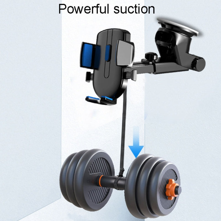 2 In 1 Car Cell Phone Telescopic Holder Universal Automobile Navigation Bracket(Blue) - Car Holders by PMC TechLife | Online Shopping South Africa | PMC TechLife | Buy Now Pay Later Mobicred