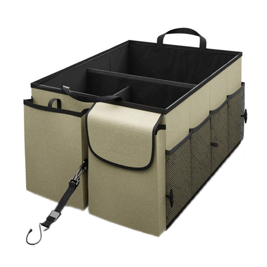 Car Foldable Glove Storage Box Trunk Organizer(Beige) - Stowing Tidying by PMC Jewellery | Online Shopping South Africa | PMC Jewellery | Buy Now Pay Later Mobicred