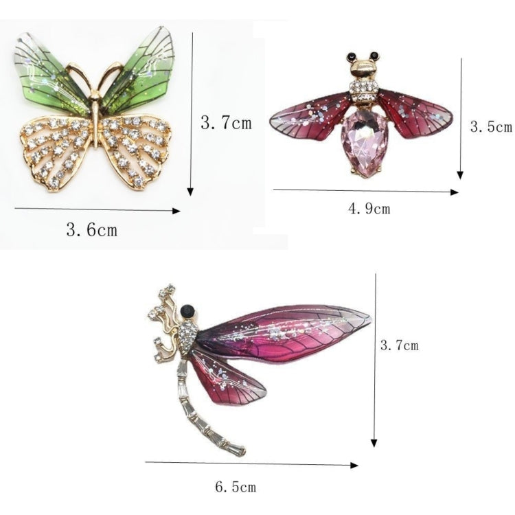 3pcs/set Metal Butterfly Dragonfly Bee Car Air Vent Aromatherapy Decorative Clip(Rose Red) - Air Freshener by PMC Jewellery | Online Shopping South Africa | PMC Jewellery | Buy Now Pay Later Mobicred