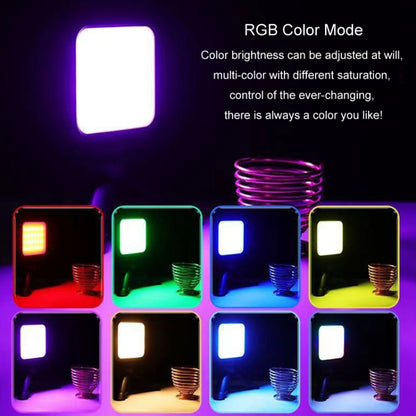 Portable Phone Desktop Live Fill Light Mini Pocket Light Shooting Camera Fill Lamp, Style: RGB Full Color With Tripod+Hot Boots+Clip -  by PMC Jewellery | Online Shopping South Africa | PMC Jewellery