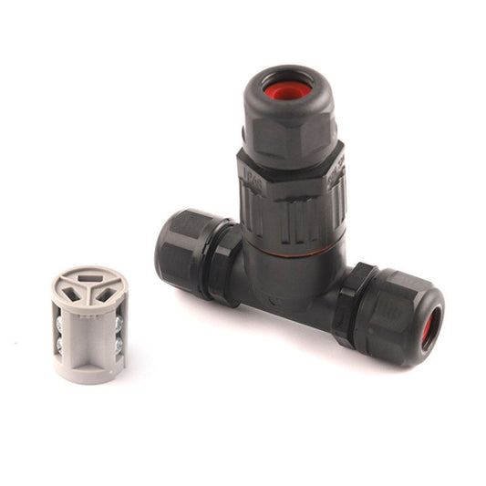 Outdoor T-Wire Terminal Block Three Pole Male And Female Docking Waterproof Connector(Black) - Connector & Plug by PMC Jewellery | Online Shopping South Africa | PMC Jewellery | Buy Now Pay Later Mobicred