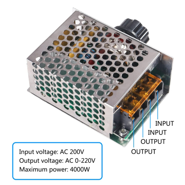 SCR Electronic Voltage Regulator Dimmer, Speed Regulation, Temperature Regulation, With Fuse Housing - Motor & Controller by PMC TechLife | Online Shopping South Africa | PMC TechLife