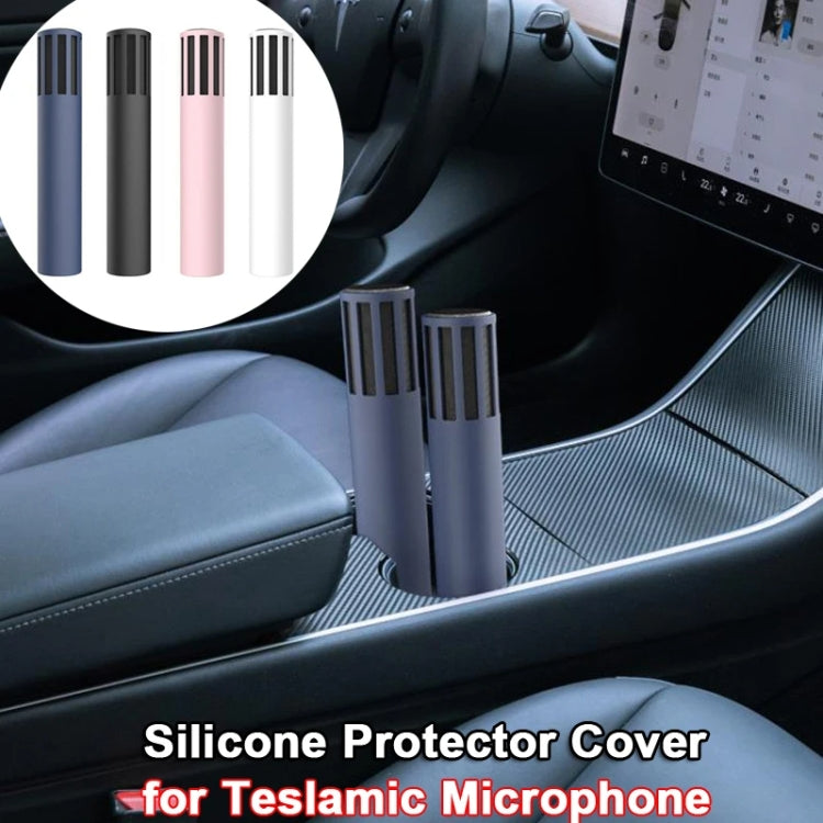 For Teslamic Microphone 1pair Silicone Protective Case Wireless Mic Cover(Advanced Gray) - Microphone by PMC Jewellery | Online Shopping South Africa | PMC Jewellery | Buy Now Pay Later Mobicred