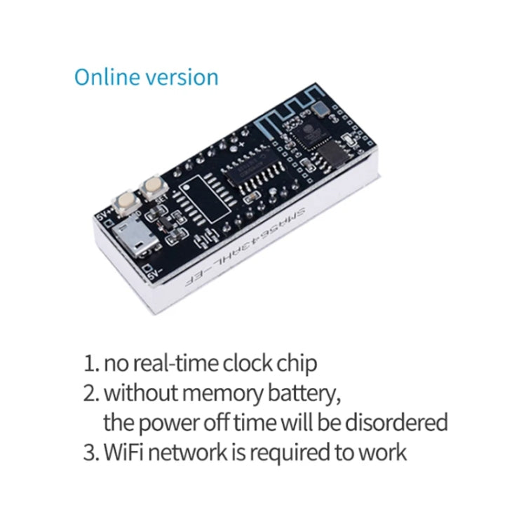 Online Version USB Electronic Clock Wireless WIFI Automatic Time Clock Module(Random Color Delivery) - free shipping - PMC TechLife - Order now!