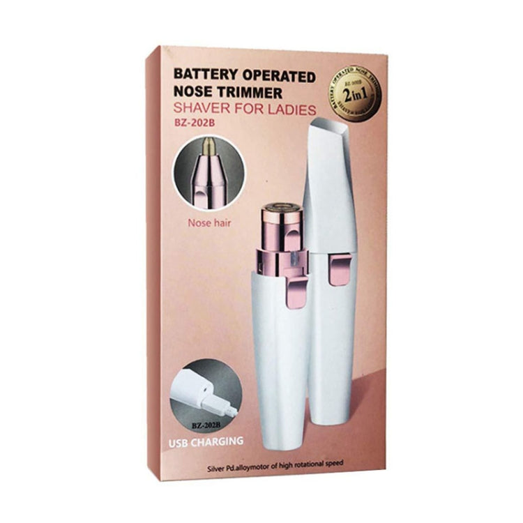 2 In 1 Electrical Eyebrow Trimmer Ladies Shaver Eyebrow Shapers, Model: USB Charging White - Hair Removal by PMC Jewellery | Online Shopping South Africa | PMC Jewellery | Buy Now Pay Later Mobicred