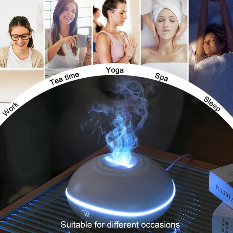 SD13 200ML Car USB Flame Aromatherapy Diffuser Home LED Night Light Silent Mist Humidifier(White) - free shipping - PMC TechLife - Order now!