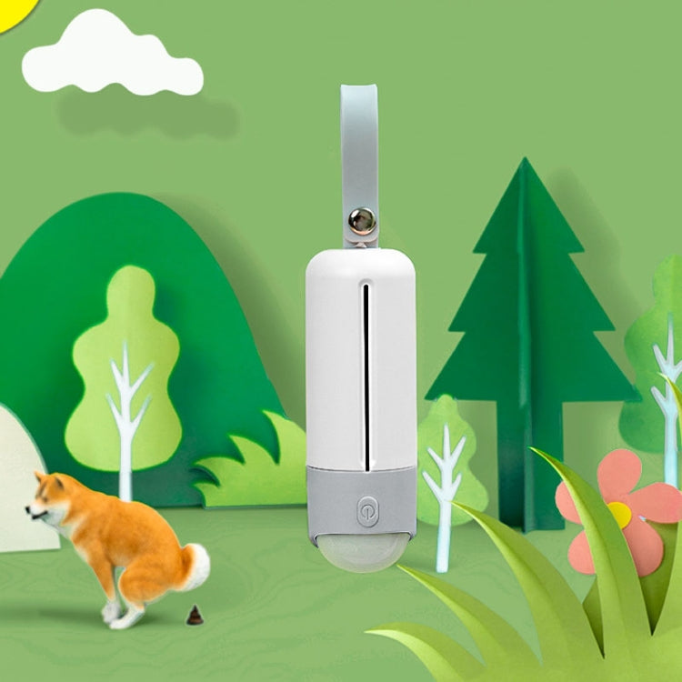 Portable Dog Poop Picker Pet Waste Bag Dispenser With LED Light(White) - Litter & Housebreaking by PMC TechLife | Online Shopping South Africa | PMC TechLife | Buy Now Pay Later Mobicred