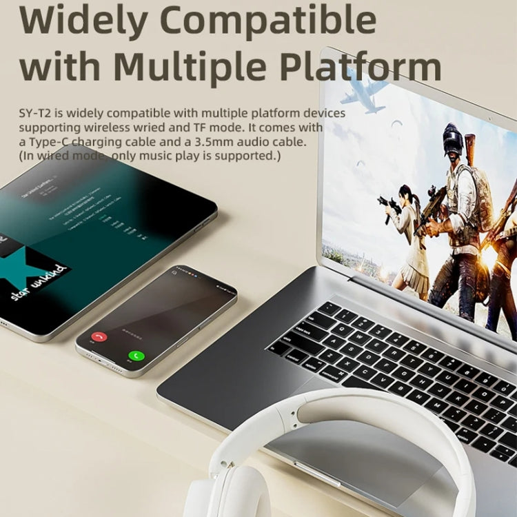 SOYTO SY-T2 Noise Reduction Bluetooth Headset Wireless Game Headset(Black) - Headset & Headphone by SOYTO | Online Shopping South Africa | PMC TechLife | Buy Now Pay Later Mobicred