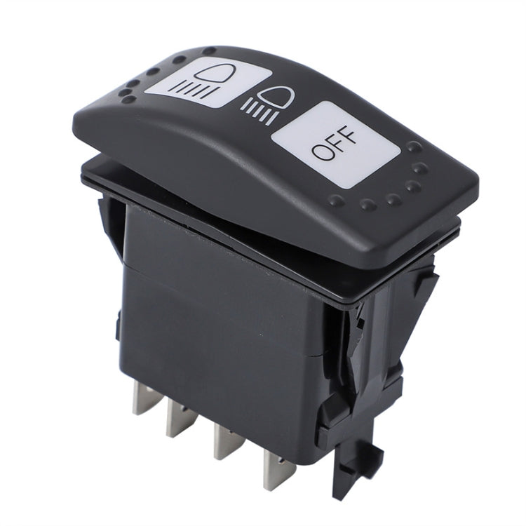 12V Car Modified Far Near Light Self-Locking Waterproof Switch(Black) - Car Switches by PMC TechLife | Online Shopping South Africa | PMC TechLife | Buy Now Pay Later Mobicred