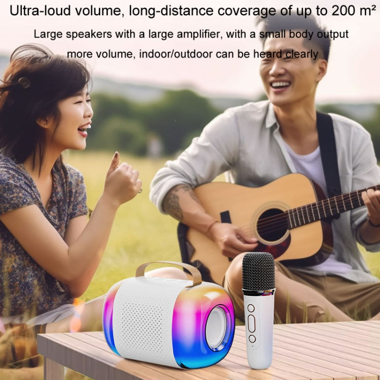 Y5 1 Microphone Portable Bluetooth Speaker Home And Outdoor Wireless Karaoke Audio(Pink) - Microphone by PMC TechLife | Online Shopping South Africa | PMC TechLife | Buy Now Pay Later Mobicred