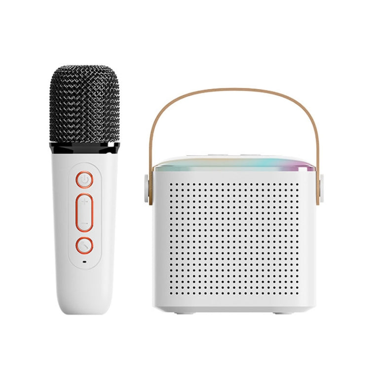 Home Portable Bluetooth Speaker Small Outdoor Karaoke Audio, Color: Y1 White(Monocular wheat) - Microphone by PMC Jewellery | Online Shopping South Africa | PMC Jewellery | Buy Now Pay Later Mobicred