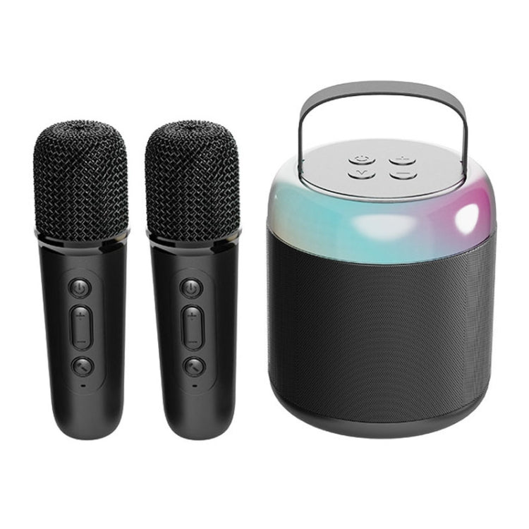 Home Portable Bluetooth Speaker Small Outdoor Karaoke Audio, Color: Y2 Black(Double wheat) - Microphone by PMC TechLife | Online Shopping South Africa | PMC TechLife | Buy Now Pay Later Mobicred