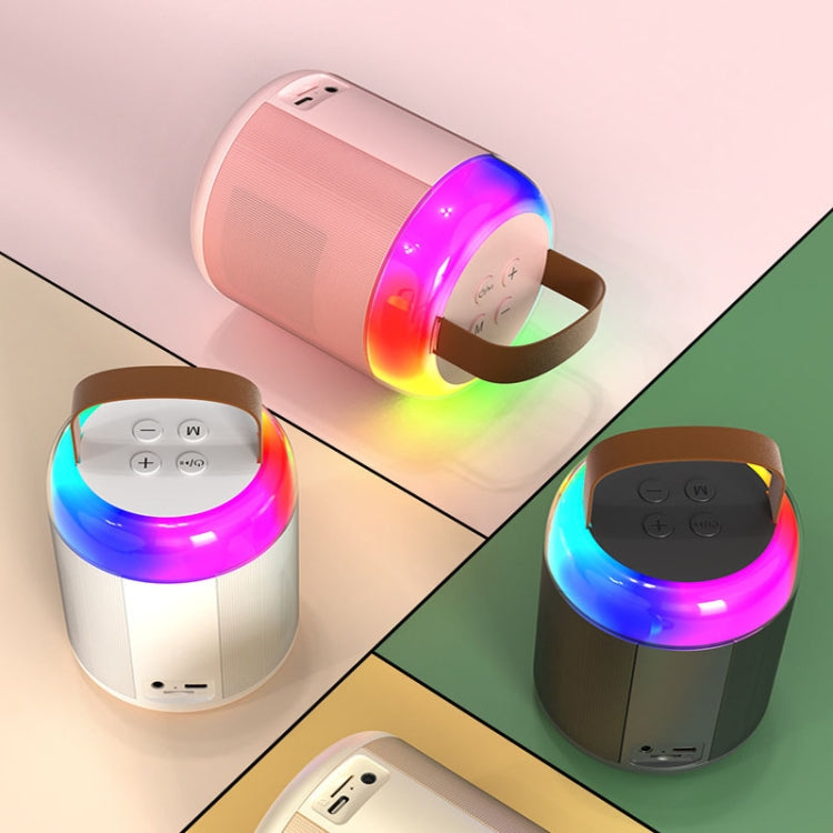 Home Portable Bluetooth Speaker Small Outdoor Karaoke Audio, Color: Y1 Pink(Double wheat) - Microphone by PMC TechLife | Online Shopping South Africa | PMC TechLife | Buy Now Pay Later Mobicred